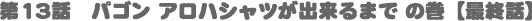��13�b�p�S���A���n�V���c���o����܂Ł@�̊��y�ŏI�b�z